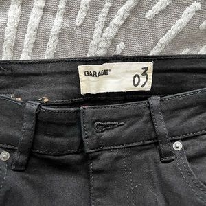 Garage jeans. Distressed knees. Size 3 brand new black.